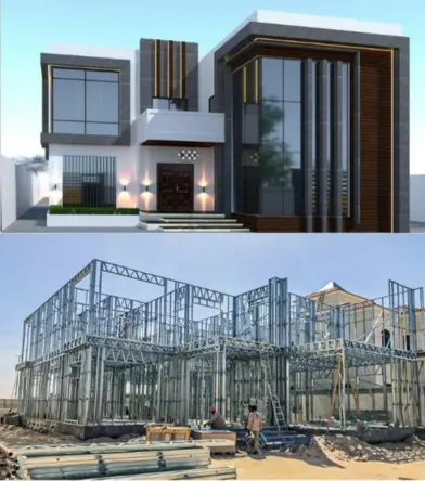 Innovative design solution provided by a trusted PEB contractor, showcasing a multi-story Building 